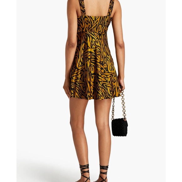 Nicholas Simie gathered printed silk-satin mini dress - Picture 3 of 8